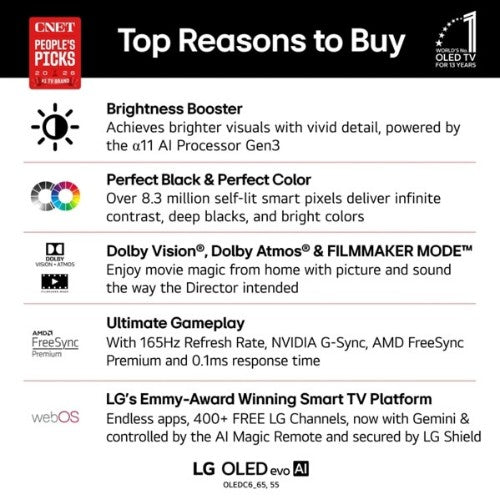 LG OLED65C6PUA TV 65" 4K Ultra HD Smart TV Wi-Fi Black