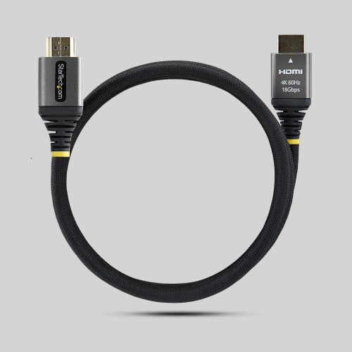 StarTech.com HDMI2-FLEX-4K60-3F HDMI cable 35.8" (0.91 m) HDMI Type A (Standard) Black, Silver