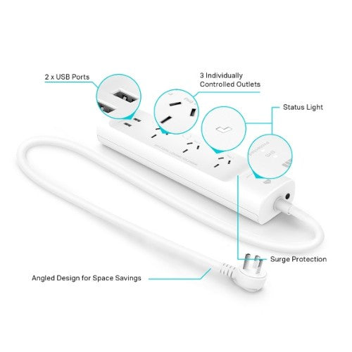 TP-Link KP303 3 AC outlet(s) Type G 2 White