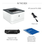 HP LaserJet Pro 3001dw Wireless Black and white Printer, Duplex