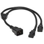 Tripp Lite P032-002-2C13 power cable Black 24" (0.61 m) C13 coupler C20 coupler