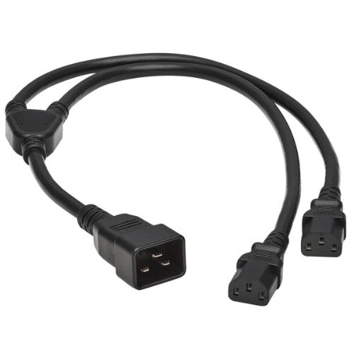 Tripp Lite P032-002-2C13 power cable Black 24" (0.61 m) C13 coupler C20 coupler