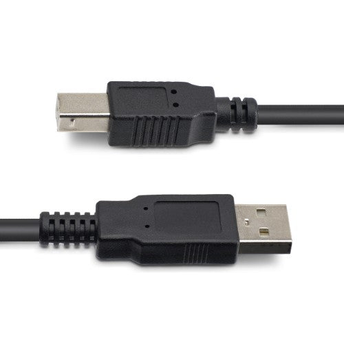 StarTech.com 15m USB 2.0, M/M USB cable 590.6" (15 m) USB A USB B 0.48 Gbit/s Aluminum, Black