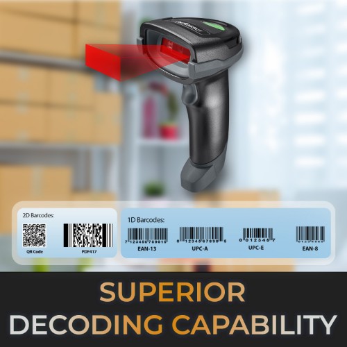 Adesso NuScan 3000 Handheld bar code reader 2D CMOS Black