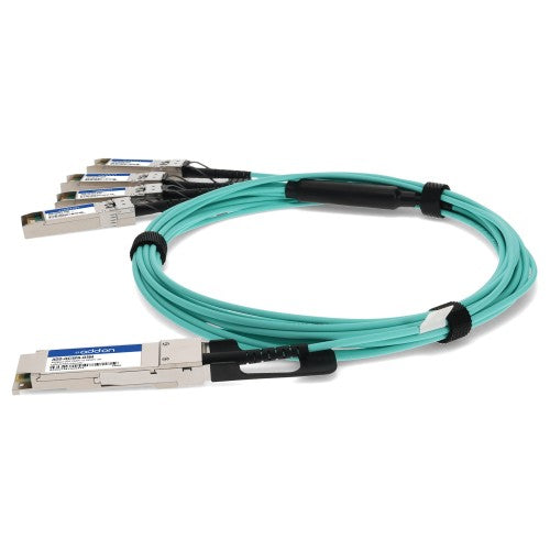 AddOn Networks ADD-QCISPA-O3M InfiniBand/fibre optic cable 118.1" (3 m) QSFP+ 4x SFP+ Aqua color