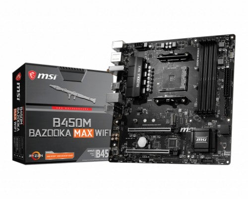 MSI B450M BAZOOKA MAX WIFI motherboard AMD B450 Socket AM4 micro ATX