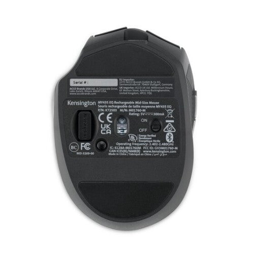 Kensington MY435 EQ mouse Office Right-hand Bluetooth 2400 DPI