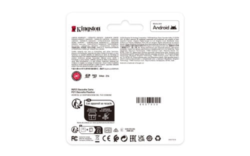 Kingston Technology 64GB SDXC Canvas Select Plus Gen3 100MB/s C10 UHS-I U1 V10