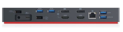 Lenovo 40AN0135US laptop dock/port replicator Wired Thunderbolt 3 Black, Red