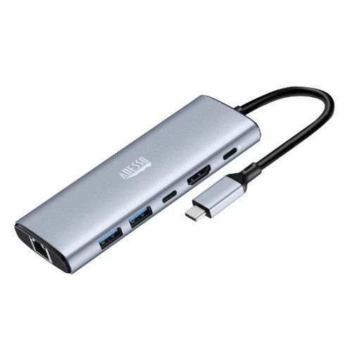 Adesso AUH-4035 laptop dock/port replicator Wired USB 3.2 Gen 2 (3.1 Gen 2) Type-C Aluminum