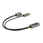 StarTech.com 128-HDMI-DISPLAYPORT video cable adapter 11.8" (0.3 m) HDMI Type A (Standard) Black, Gray