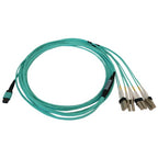 Tripp Lite N844X-05M-8L-P InfiniBand/fibre optic cable 196.9" (5 m) MPO/MTP 4x LC OFNR Aqua color, Beige, Black