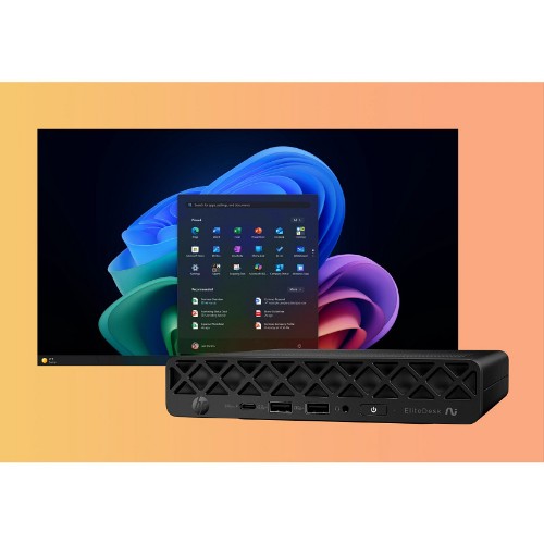 HP EliteDesk 8 Mini G1a Next Gen AI Wolf Pro Security Edition AMD Ryzen AI 5 PRO PRO 340 16 GB DDR5-SDRAM 512 GB SSD Windows 11 Pro Mini PC Black