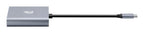 Adesso AUH-5020 video cable adapter 5.91" (0.15 m) USB Type-C 2 x HDMI Aluminum
