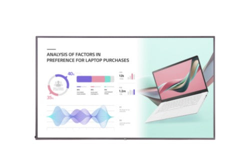 LG 75UH5J-M signage display Digital signage flat panel 75" LED Wi-Fi 500 cd/m² 4K Ultra HD Black WebOS 24/7