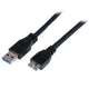 StarTech.com USB3CAUB1M USB cable USB 3.2 Gen 1 (3.1 Gen 1) 39.4" (1 m) USB A Micro-USB B 5 Gbit/s Black