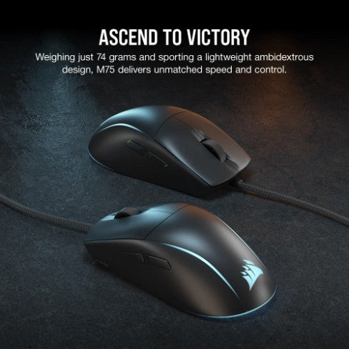Corsair M75 mouse Gaming Ambidextrous USB Type-A Optical 26000 DPI
