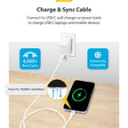 StarTech.com USB2CC10FWHE USB cable USB 2.0 118.1" (3 m) USB C 0.48 Gbit/s 60 W White