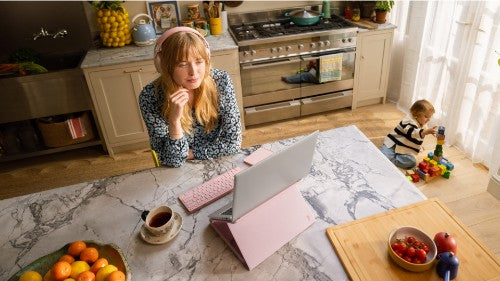 Logitech 920-011237 mobile device keyboard QWERTY English Bluetooth Pink