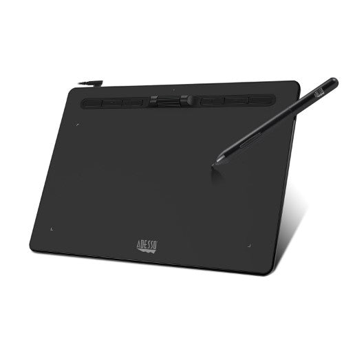 Adesso Cybertablet K10 graphic tablet Black 5080 lpi 10 x 5.6" (254 x 142.2 mm) USB