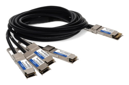 AddOn Networks QDD-4QSFP56-400-CU1-5M-AO InfiniBand/fibre optic cable 59.1" (1.5 m) QSFP-DD 4x QSFP56 DAC Black, Stainless steel