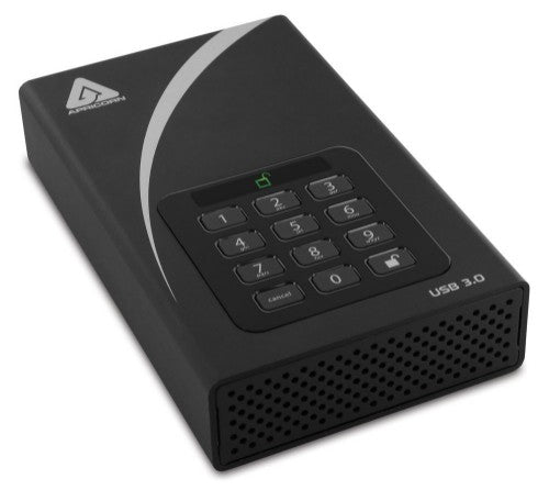Apricorn Aegis Padlock DT 2TB external hard drive 3.5" USB Type-B 3.2 Gen 1 (3.1 Gen 1) Black