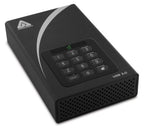 Apricorn Aegis Padlock DT 2TB external hard drive 3.5" USB Type-B 3.2 Gen 1 (3.1 Gen 1) Black
