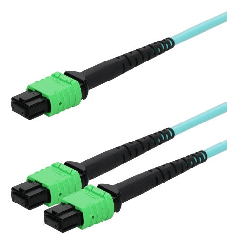 AddOn Networks MFP7E20-N005-AO InfiniBand/fibre optic cable 196.9" (5 m) MPO 2x MPO MMF Aqua color, Green