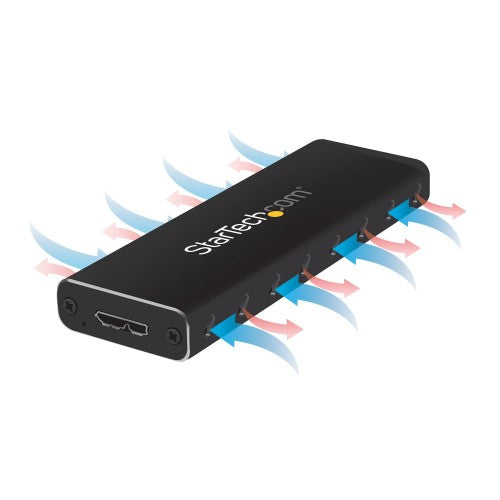 StarTech.com SM2NGFFMBU33 storage drive enclosure SSD enclosure Black M.2