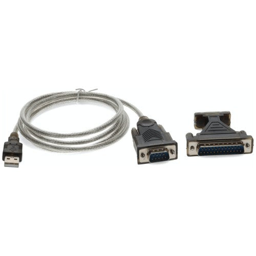 AddOn Networks USB2DB25 serial cable Silver 59.8" (1.52 m) USB Type-A D-sub (DB-25)