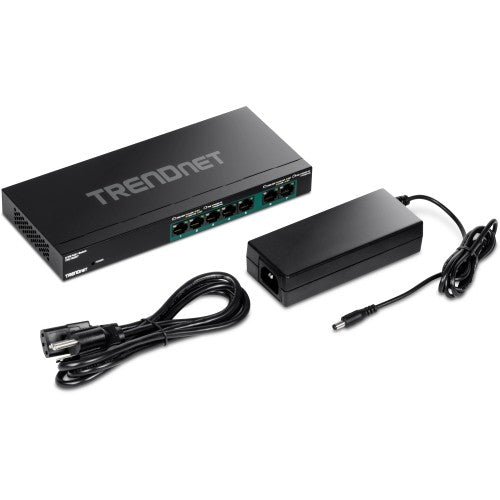 Trendnet TPE-TG327 network switch Unmanaged Gigabit Ethernet (10/100/1000) Power over Ethernet (PoE) Black