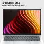 HP EliteBook 8 G2i 14 inch Notebook Next Gen AI PC Wolf Pro Security Edition Copilot+ PC 365 Laptop 14" WUXGA 32 GB LPDDR5x-SDRAM 512 GB SSD Wi-Fi 7 (802.11be) Windows 11 Pro Silver