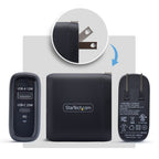 StarTech.com 114NB-WALL-CHARGER mobile device charger Universal Black AC Fast charging Indoor
