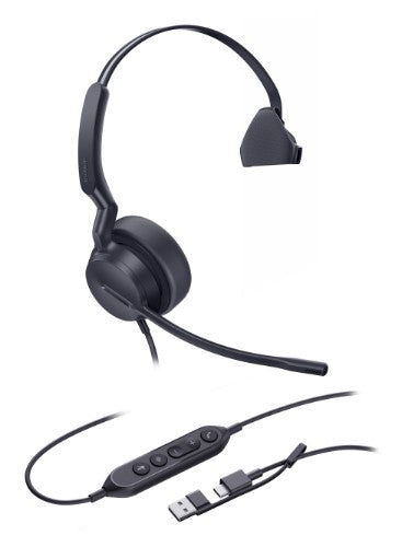 Yealink UH42 Mono USB-C/A Headset Wired Head-band Calls/Music USB Type-C / USB Type-A Black
