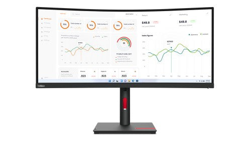 Lenovo ThinkVision T34w-30 LED display 34" 3440 x 1440 pixels Wide Quad HD Black