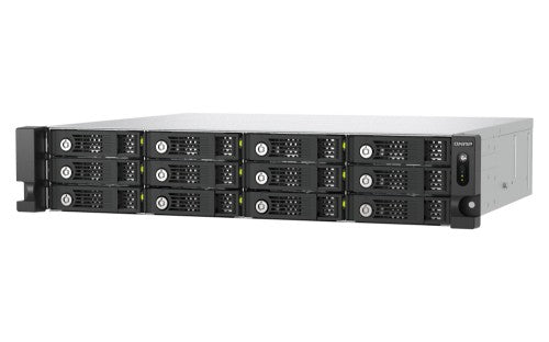 QNAP TL-R1210TC4-RP disk array 0 TB Rack (2U) Black