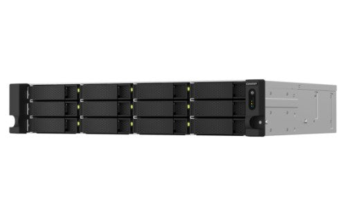 QNAP TS-1264U-RP NAS Rack (2U) Intel® Celeron® 8 GB DDR4 0 TB QNAP QTS Aluminum, Black