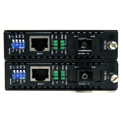 StarTech.com ET90110WDM2 network media converter 200 Mbit/s 1310 nm Single-mode Black