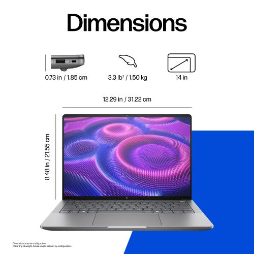 HP ZBook Ultra 14 inch G1a Mobile Workstation PC Wolf Pro Security Edition 390 14" WUXGA 32 GB Silver