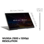 Viewsonic VG Series VG1656N computer monitor 16" 1920 x 1200 pixels WUXGA LED Silver