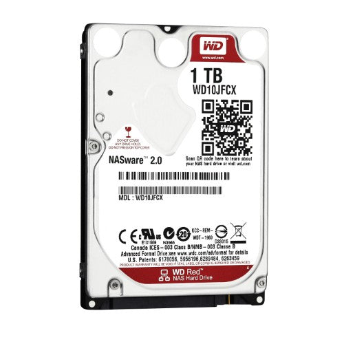 Western Digital Red internal hard drive 1 TB 5400 RPM 16 MB 2.5" Serial ATA III