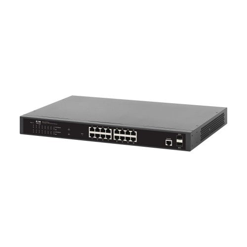 Eaton NGS16C2POE-1 network switch Managed L2 Gigabit Ethernet (10/100/1000) Power over Ethernet (PoE) 1U Black