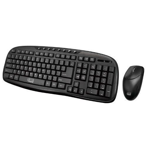 Adesso WKB-1330CB keyboard Mouse included Universal RF Wireless QWERTY US English Black