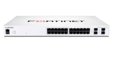 Fortinet FS-124F-FPOE network switch Power over Ethernet (PoE) 1U White
