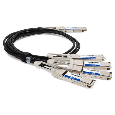 AddOn Networks Q400G-4Q56G-PDAC2M-AO InfiniBand/fibre optic cable 78.7" (2 m) 4xQSFP56 QSFP-DD Black, Silver