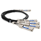 AddOn Networks Q400G-4Q56G-PDAC2M-AO InfiniBand/fibre optic cable 78.7" (2 m) 4xQSFP56 QSFP-DD Black, Silver