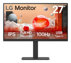 LG 27BA650-I computer monitor 27" 1920 x 1080 pixels Full HD LCD Black