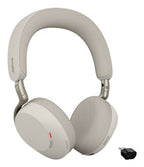 Jabra Evolve3 75 MS + Link 390c Headset Wireless Head-band Calls/Music USB Type-C Bluetooth Gray