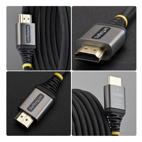 StarTech.com HDMI2-FLEX-4K60-3F HDMI cable 35.8" (0.91 m) HDMI Type A (Standard) Black, Silver