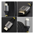 StarTech.com HDMI2-FLEX-4K60-3F HDMI cable 35.8" (0.91 m) HDMI Type A (Standard) Black, Silver